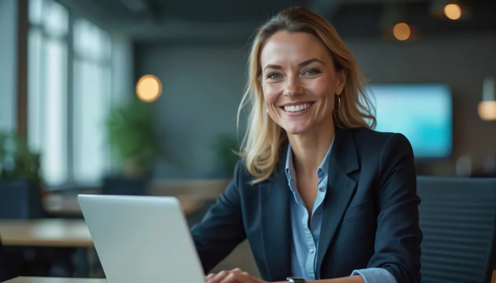 Professional working at desk