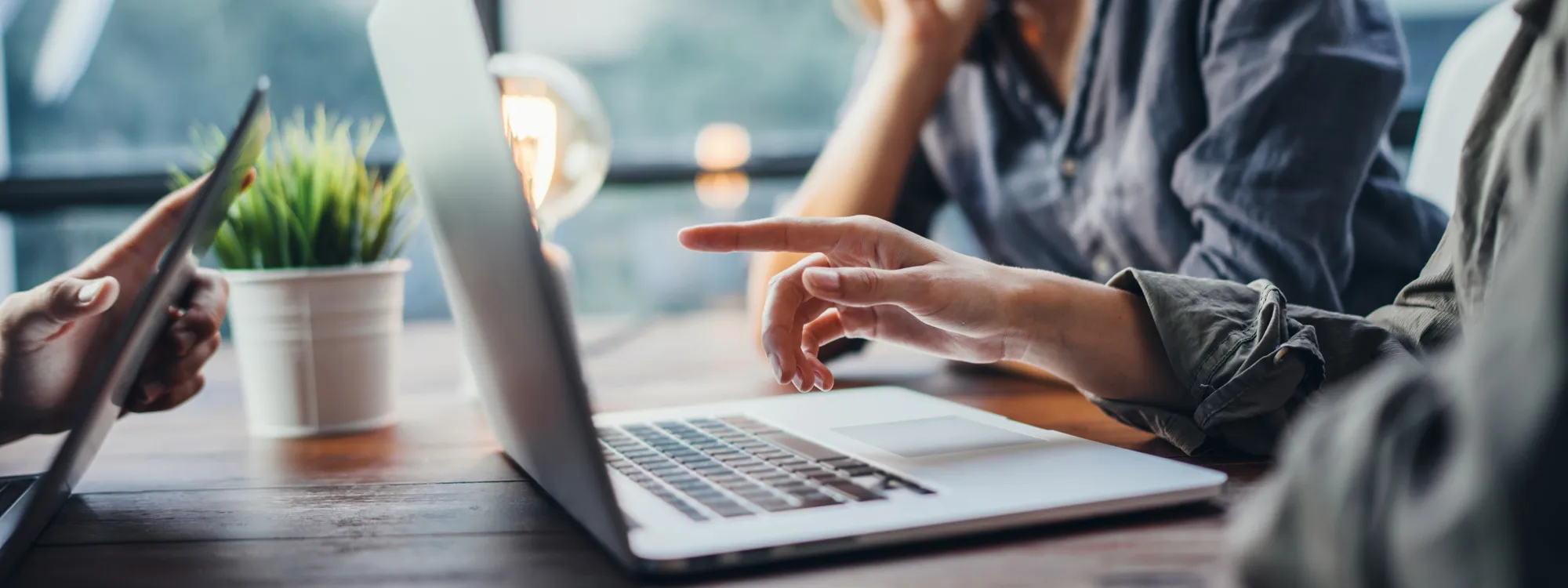 Person working on laptop
